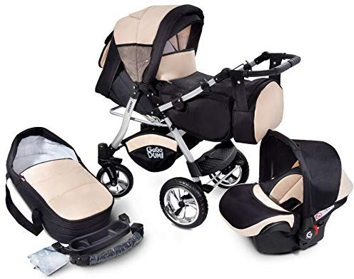 Urbano GaGaDumi Travel system Poussette 3 en 1, Trio, Siège-Auto avec tous les accessoires, 20% SALE (U3-Sandy)