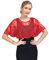 GIBZ Pailletten Schal und Wraps für Damen Elegantes Abend Cape Weiche Strickjacke 1920er Vintage Stola, Rot