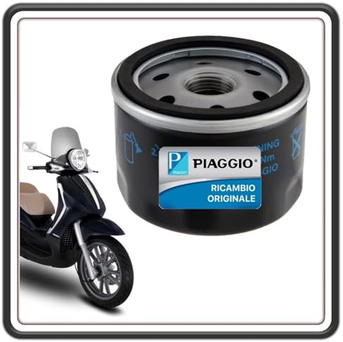 Filtro Olio Originale per Piaggio Beverly 400/500, MP3 400-500, X8 400, X9 500, X9 500 Evolution, X10 500, X EVO 400