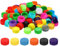 PATIKIL 1.2inch Plastic Bottle Caps for Crafts, 100Pcs Reusable Protection Bottle Screw Lids for Empty Container DIY Scrapbook Decorations, Multicolored
