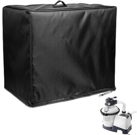 Wasserdichte Sandfilteranlage Abdeckung 420D Oxford Poolpumpe Außenbereich Abdeckung Vollständige Abdeckplane UV-Beständig 84x61x86cm