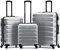 Flight Knight 3er-Set Mittelgroß und Groß Leichte 4-Rad-ABS-Hartschalenkoffer, Handgepack, Fur Fluggesellschaften, einschließlich Jet2, und maximale Große fur easyJet, Handgepacktasche 56x45x25 cm