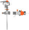 Pulsationsregner Sprinkler Kreisregner 0-360° White line Metall Erdspieß 250m²