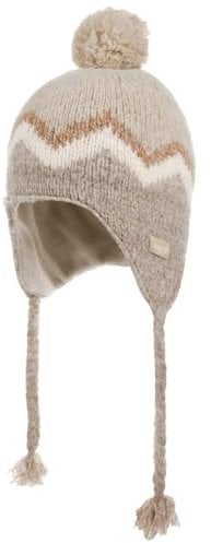 Barts Lotey Inkamütze Ohrenmütze Strickmütze Kinder/Damen - mit Futter Winter Herbst-Winter - One Size beige