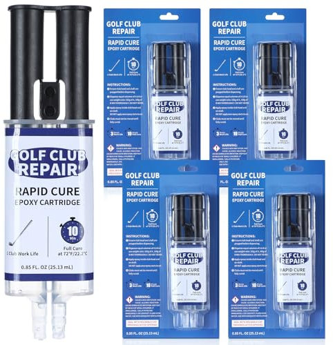 Swiffen 4 Packs Rapid Cure Golf Epoxy Set 10 Min Golf Club Repair Shaft Epoxy for Shafts Heads Drivers Putters Irons