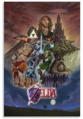 ZHXIAOLDE Legend of Zelda Ocarina of Time Poster Dekorative Malerei Leinwand Wandkunst Wohnzimmer Poster Schlafzimmer Malerei,Wandkunst Bilddruck Moderne Familienzimmer Dekor 12x18inch(30x45cm)