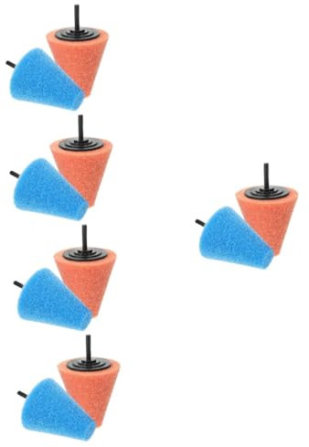 TOPPERFUN 10piezas Disco Pulidor De Esponja Para Taladro Adaptador De Pulido Para Detallar Ruedas De Coche Brillo y Luster Material y Resistente Deformaciones