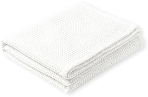 Homeable Waffeldecke 150x225 cm - wärmende Wohndecke mit Waffelgewebe – weiche Sofadecke & Tagesdecke – waschbar bis 95°C – allergiefreundliche 100% Baumwolle – Oeko-Tex Zertifiziert (Weiß)