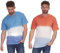 Cargo Bay Mens Dip Dye Print Slub Cotton T-Shirt with Pocket 2-Pack Small