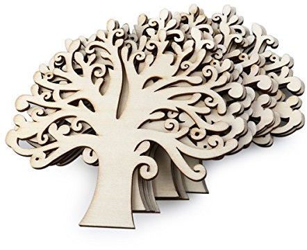 Ultnice Holz-Baum, Dekoration, für Hochzeit, DIY, Handwerk, 10 Stück