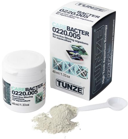 TUNZE Care Bacter 40ml | Substrat filtrant bioactif avec bactéries sur substrat en Poudre de Pierre Maerl | pour la prévention des algues I Entretien pour Aquariums d'eau Douce et d'eau salée