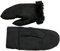 Sonia Originelli Fausthandschuhe aus Echtleder und Lammfell Schaffell warm und kuschelig, Farbe: schwarz, Gr. XL