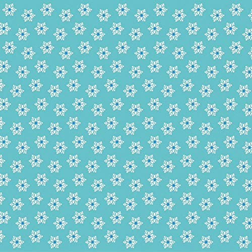 Sovie Home Tischdecke Snowflakes in Türkis-Blau aus Linclass® Airlaid, Weihnachtstischdecke stoffähnlich, ideal für Advent, Weihnachten & Feiern, 80 x 80 cm, 1 Stück