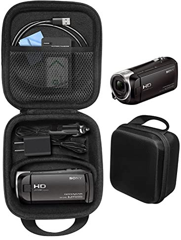CaseSack - Funda para videocámara Sony HD HDRCX440, HDRCX405 Handycam; Canon VIXIA HF R800, Panasonic HC-V180K, Kimire HD Recorder, Sony HDRAZ1VR/W, SiOnyx Aurora Day/Night Action Camera