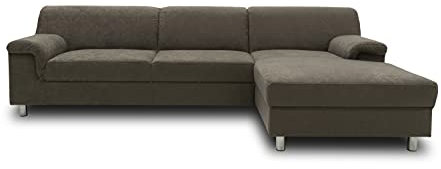 DOMO. collection Ecksofa Jamie, Sofa in L-Form, Couch, moderne Polsterecke, Eckcouch 251 x 150 x 72 cm (BxTxH), grau
