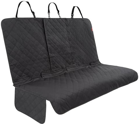 Lusso Gear Dog Car Seat Cover for Back Seat, Protects from Scratches, Scuffs, Shedding, Mud, & More, 100% Waterproof, Non-Slip Cover Stays Securely in Place, Fits Your Car, Truck, Auto (Black)
