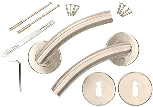 KOTARBAU® Garniture de rosace 130 mm en inox C BB - Serrure à garnitures universelle