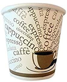 PAP kit 500 bicchieri in cartoncino bio 90ml 3oz + 500 coperchi trasparenti