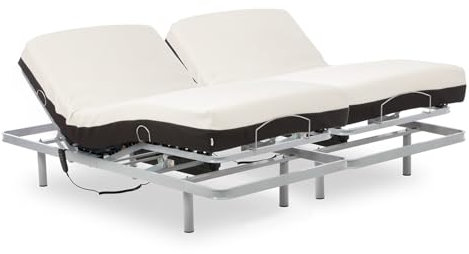 Geriafy - Cama Articulada de Matrimonio Reforzada con Colchón Ortopédico Viscoelástico 20 cm (180x200, Mando por Cable)