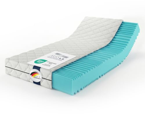 MSS e.K. Aqua Deluxe 7 Zonen Kaltschaummatratze 90x220 x14 cm H5/H6 | ergonomisch, Bezug abnehmbar und waschbar bei 60 Grad, OEKO-TEX, Made in Germany