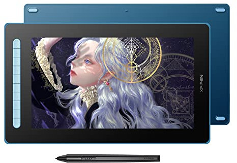 XP-PEN Artist 16 2nd Grafiktablett 15,6 Zoll Pen Display, 1920 x 1080 Pixels Grafik-Display, X3 Smart Stift, 10 Tastenkombinationen, Grafiktablett mit Display zum Illustrieren und Zeichnen (Blau)