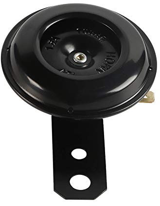 hupe für lx50 + 105 db runde Motorradlautsprecher-Kit, 12 V 1,5 A Universal wasserdichte Autohupen Lautsprecher schwarz Roller Moped Dirt Bike ATV