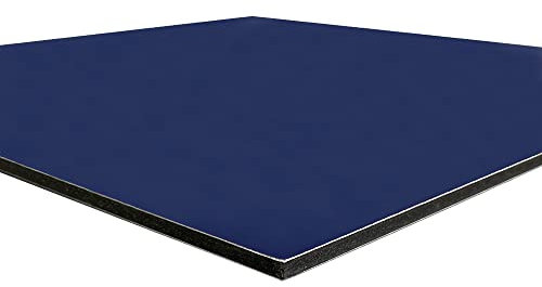 Panneau Composite Aluminium Couleur 3mm. Plaque Aluminium Composite. Plaque Alu - 900 x 900 mm - Bleu -