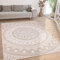 Paco Home Outdoor Teppich wetterfest & robust modernes Mandala & Boho Design pflegeleicht & flachgewebt für Balkon, Terrasse, Garten, Wohnzimmer & Küche Ethno Mandala, Grösse:240x340 cm, Farbe:Sand