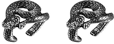 Aroncent 1 Paar Non-Piercing Ohrclips Ohrringe Set Edelstahl Guss Ohrklemme Ohr Klammern Ear Cuff Fake Piercing Ohne Loch für Damen Herren, Schlange