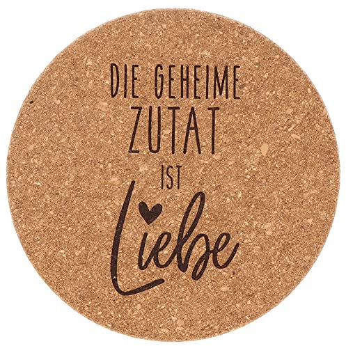 Spruchreif |Korkuntersetzer mit Spruch | Untersetzer aus Kork | Untersetzer aus Kork für Tisch und Küche | Durchmesser 19 cm | Hitzebeständig | Topfuntersetzer aus Kork | Tischplattenschutz