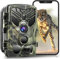 Wildkamera WLAN 4K 36MP Jagdkamera mit Handyübertragung Bewegungsmelder Nachtsicht Kostenlose Apps, Wildtierkamera 120° Erfassungswinkel 0,2s Schnelle Trigger IP66 Wasserdicht mit 32GB SD-Karte