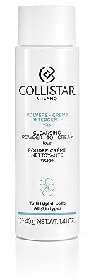 Collistar Reinigungspuder Gesicht, ohne Wasser formuliert, reinigt die Haut, indem es Make-up-Reste, Verschmutzungen und Unreinheiten entfernt, für alle Hauttypen, 40g