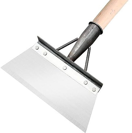 Doramier Pelle de Nettoyage multifonctionnelle, Jardinage en Acier Inoxydable, pour Les Mauvaises Herbes et la Mousse, grattoir Jardin l'aménagement paysager (21cm)