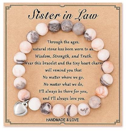 POWWA Geschenk für Schwestern, Armband Mädchen Armband Damen Geschenk Beste Freundin Mädchen Geburtstag Frauentag Kleines Geschenk für Frauen Armband Freundschaft Teenager Sister in Law Gifts