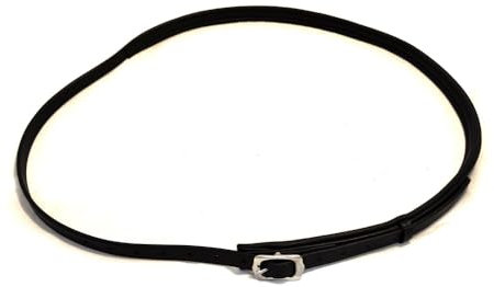 PS Pferdeartikel Leder Halsring Halsriemen Flach für Pferde verstellbar gepolstert Farbe Schwarz