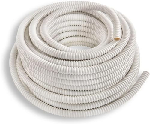 Idoneo Linea Kondensatschlauch 1-30m Ø 16mm Ø 18mm Ø 20mm Klimaschlauch Zuschneidbar Glatte Flexibel Kondenswasser Schlauch für Klimaanlagen, Split-Klimageräte (Ø 16mm, 10m)