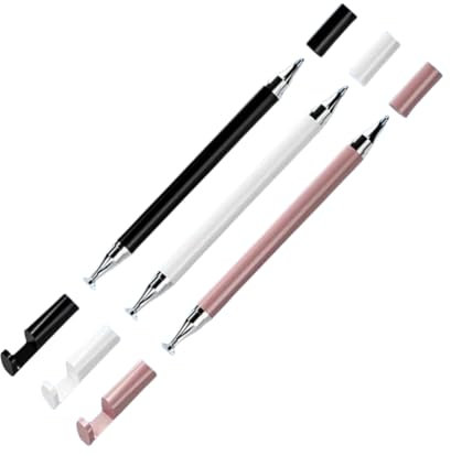 Stylet pour iPad (3 pièces) 2 en 1 L'autre extrémité peut écrire sur papier pour Apple/Microsoft/Surface/pour Samsung Galaxy Tab A7/A8 Compatible avec tous les écrans tactiles capacitifs (3)