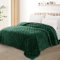 Exclusivo Mezcla Plaid Couverture Polaire à Motif Carreaux, Plaid jeté de Canape Super Doux et Chaud, Léger pour Toutes Les Saisons, 230x270 CM, Vert forêt