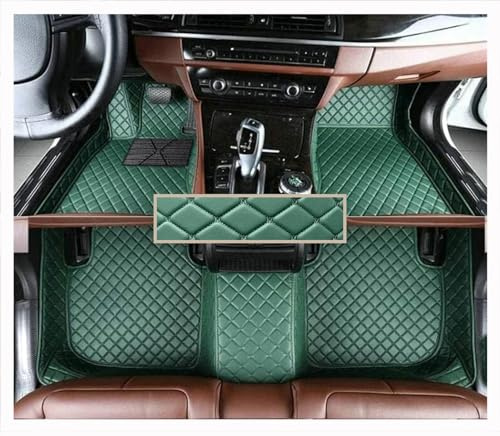 GDDUOYUE Anpassen Auto Fußmatten für 99.9% Stufenheck, Schrägheck, Coupe, Kombi, Cabriolet, Großraumlimousine Allwetter Fussmatten Set,Auto Fußmatten Schutz,Grün