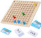 ZUNIPLEX Multiplikationsbrett für Grundschüler Einmaleins,1x1 Lernen Spiel,Holzrechenbrett Multiplikationstabelle,Hölzerne Montessori Multiplikation