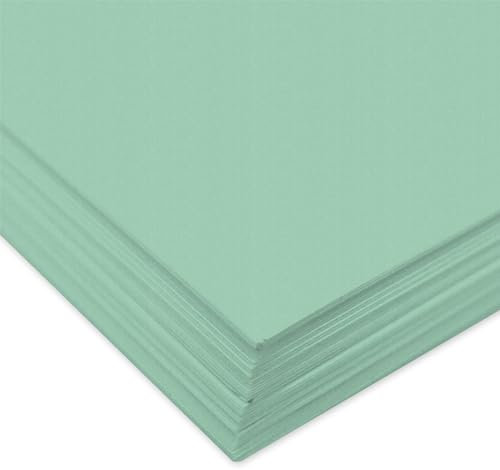 Ursus 2174657 - Tonzeichenpapier Eukalyptus in DIN A4, 130g/m², 100 Blatt durchgefärbt, aus Frischzellulose, lichtbeständig, für kreatives Basteln