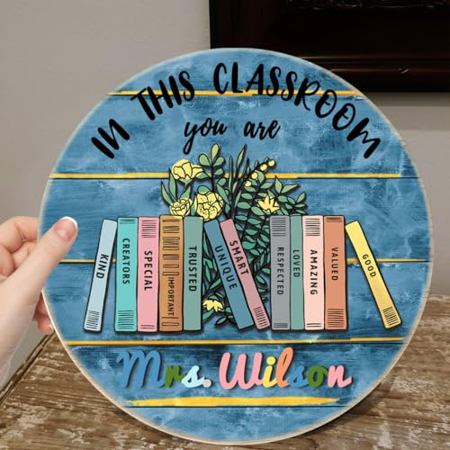 In This Classroom You Are Teacher-Schild, personalisierbar, Name, Türschild, Willkommens-Türschild, Lehrer-Türaufhänger, Geschenk für Lehrer, Grundschule, Vorschullehrer, Türhänger