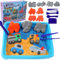 Crelloci Play Sand Car Toys Set for Toddlers w/ Magic Sensory Sand, Car Toy Figures and Tractor Truck Playset, Sensory Sandbox Kits for Age 3-7