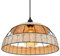 GLOBO Hängeleuchte Rattan Boho Esstischleuchte Pendelleuchte Retro, Drahtgeflecht schwarz, 1x LED 7W 806Lm warmweiß, DxH 40 x 120 cm