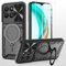XRCS for Honor X6B Case,with Camera Lens Cover Slider 1Pack Screen Protectors Magnetic Kickstand Protective Case Heavy Duty Rugged Cell Phone Protective Cover Black