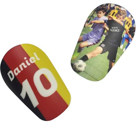 Personalisierte Fußball Schienbeinschoner Kinder– Personalisierbares Schienbeinschoner mit Foto und Name, Personalisierbares Geschenk