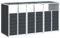 Cache-poubelles pour 3 poubelles Anthracite 216 x 81 x 115 cm Acier 4006181