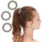 OLESILK 3er-Set 100% Seide Haargummis Kleine Scrunchies Haarschmuck Zopfgummi Haare Ringe Elastische Haarbänder Gummibänder, Taupe