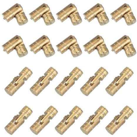 sourcing map Brass Hidden Cylinder Hinges 5 x 15 mm Invisible Concealed Cylindrical Hinge 270 Degree Folding Support Small Hinge for DIY Crafts Jewelry Boxes Wooden Box Pack of 20