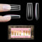 NOVO OVO L Natural Thick Square Nail Tips for Flat Nails, Extra Thick Long False Nails Press on, Full Cover Soft Gel Extension Fake Nail for Acrylic kit, Clear X 15 Sizes 450pcs